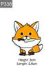 New Enamel Pin Fox Animal with Knife Funny Metal Pin Gift Birthday 1 Piece