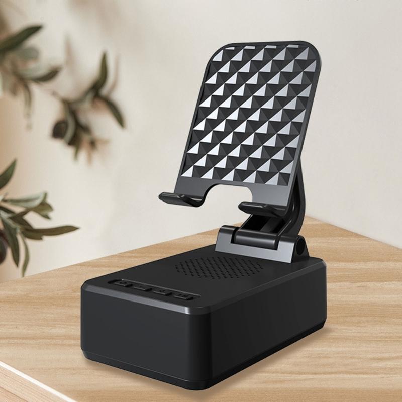 Portable Foldable Phone Stand Speaker Nonslip Base Clear Sound Rotation For Phone Convenient Type C Charging