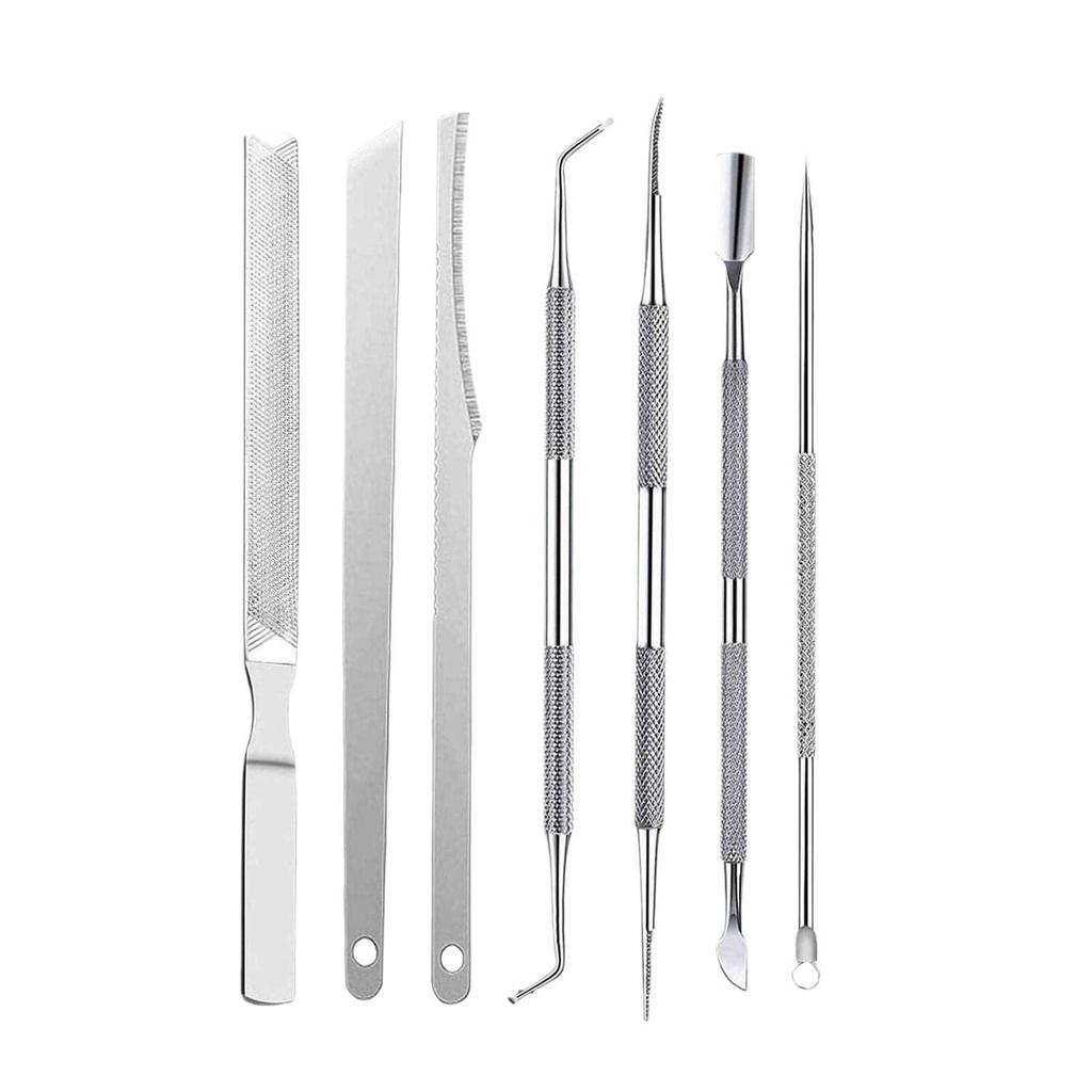 Набор для маникюра и педикюра из нержавеющей стали: В комплект входят средство для удаления мозолей, кусачки для ногтей и игла для удаления прыщей.