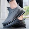 Windproof Rain Boots Men Summer Light Ankle Rainboots Fashion Black Slip On Rain Shoes Men Waterproof Work Boots 2024