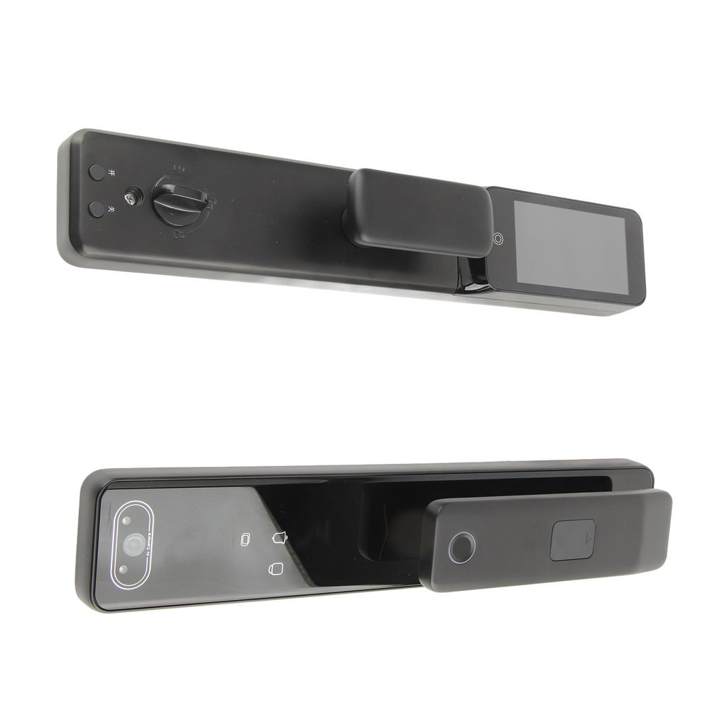 Автоматический интеллектуальный замок с дверным глазком, распознаванием лиц, отпечатками пальцев, паролем, IC-картой, механическим ключом