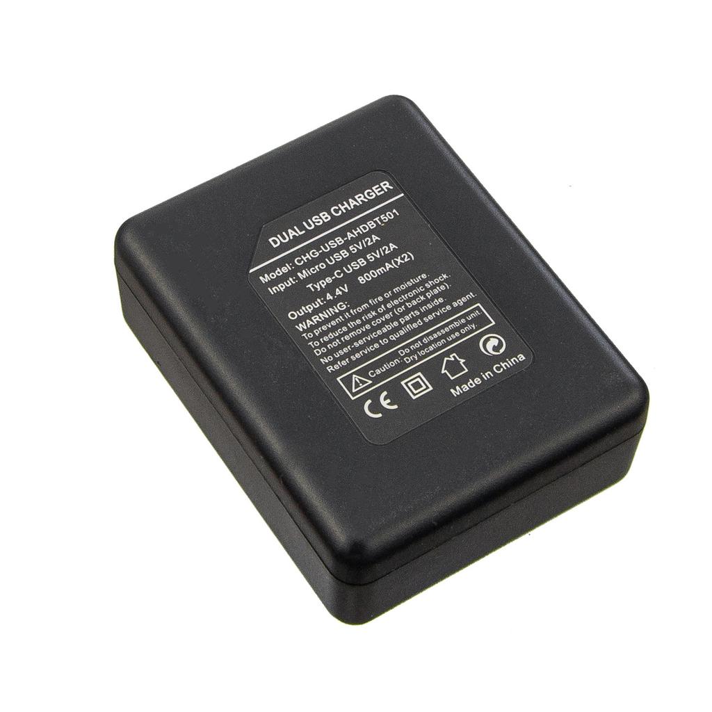 Dual Battery Charger for GoPro 5/6/7/8 Cameras