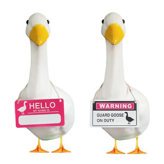 Подвесная табличка «Гусь на крыльце», всепогодная, для улицы, сада, патио, двора, статуя гуся, Хэллоуин, Рождество, приветственная декоративная табличка