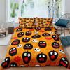 Halloween Queen Duvet Cover Luxury Ghost Festival Bedding Set Microfiber Gothic Pumpkin Skull Comforter Cover With Pillowcases
