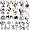 925 Sterling Silver Charm Beads Little Cute Elephant Dangle Dog Charms Fit Bracelet Silver