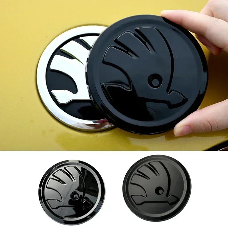 2025 New ABS Car Front Hood Badge Emblem Sticker for SKODA Superb Octavia Rapid Spaceback Rapid Kodiaq Karoq Kamiq Auto Decal Ac