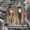 Bangs 26 Inches Deep Wave Body Wave Long Curly Synthetic Hair Wig Heat-Resistant Glueless European American Women High