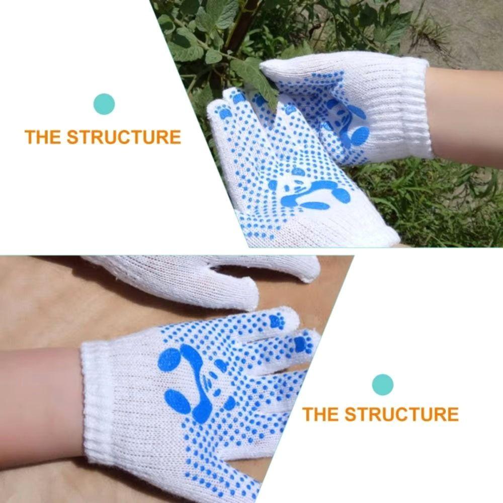 1/2/4Pairs Anti Skid Kids Gardening Gloves Hand Protection Mittens  Household Cleaning