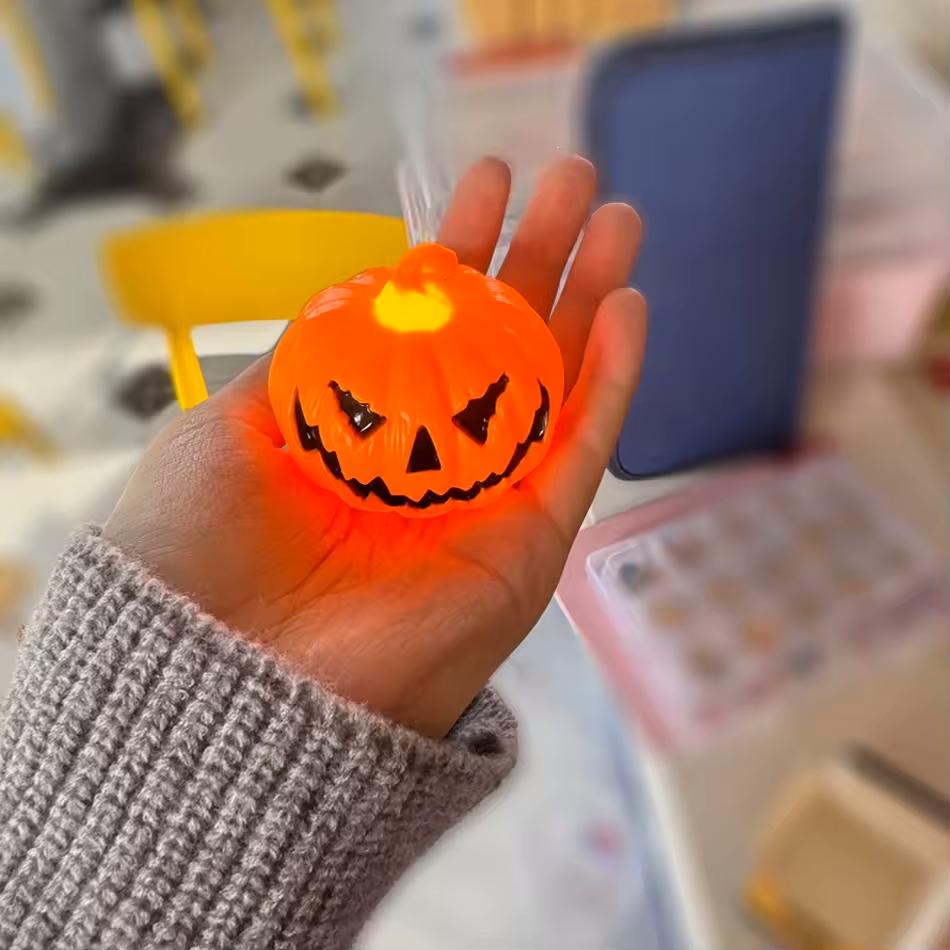 1-6PCS Halloween Pumpkin LED Electronic Candle Light Battery Powered Flameless Candles Home Decor Lamp Party Ornaments Props