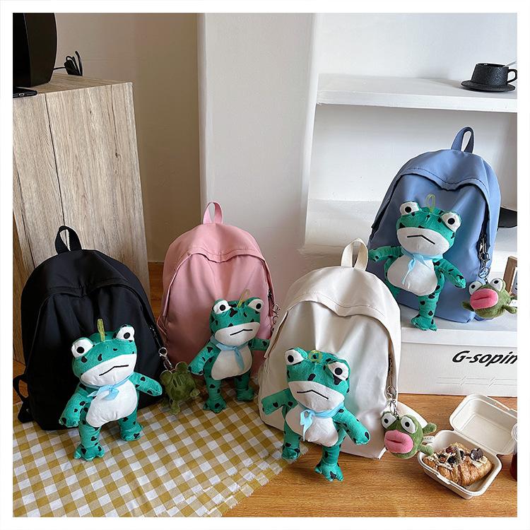 Рюкзак для девочек, легкий дорожный рюкзак с рисунком милой лягушки, школьная сумка для учеников младших классов средней школы