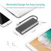 USB 3.0 Type-C Хаб 15 Портов для 2.0 Поддержка SD-карты Скорость Передачи Данных 5 Гбит/с Беспроводная Зарядка Алюминиевый Сплав Электрический Запас