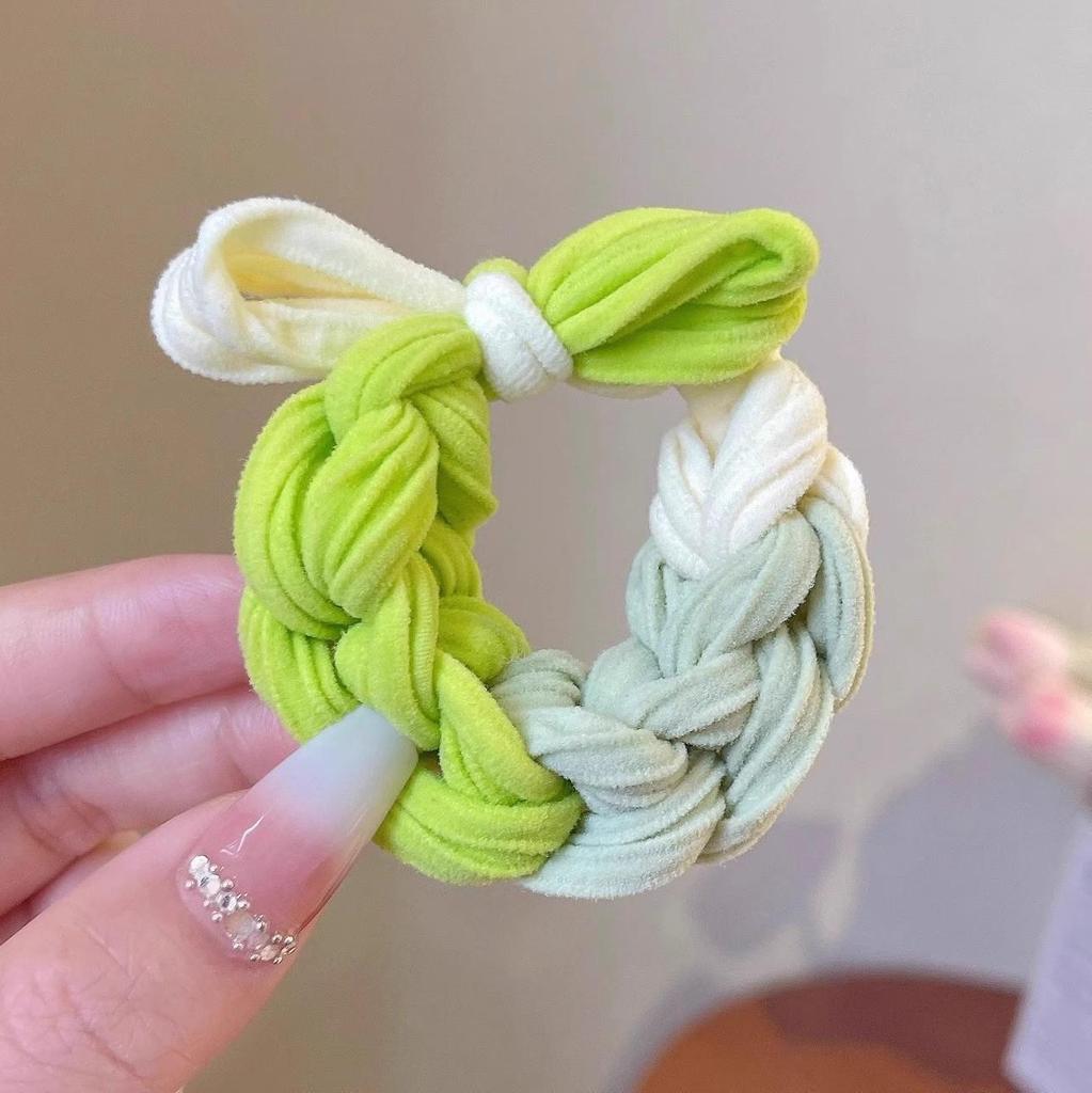 Вязаная резинка для волос с бантом в корейском стиле - Высокоэластичная резинка для хвостика