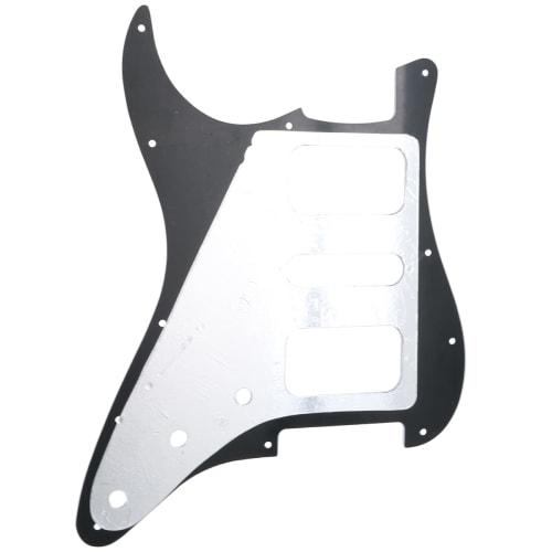 Musiclily Pro 11-отверстий пикгард HSH Stratocaster с закругленными углами для электрогитар Fender US/Mexican Standard Stratocaster, черный, набор из 3 штук