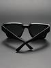 1Pc Fashionable Square Frame Glasses Black Fashion Glasses Girls Men'S Glasses Durable Pc Materials Suitable For Daily Commuting
