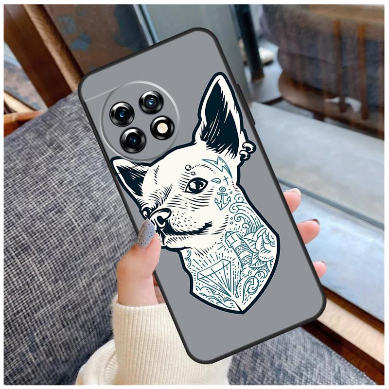 Cartoon Chihuahua Dog Case For OnePlus 13T 8T 10T 9 10 Pro 15 13 12 11 13R 12R Nord CE 5 2 3 4 Lite N20 N30 Coque