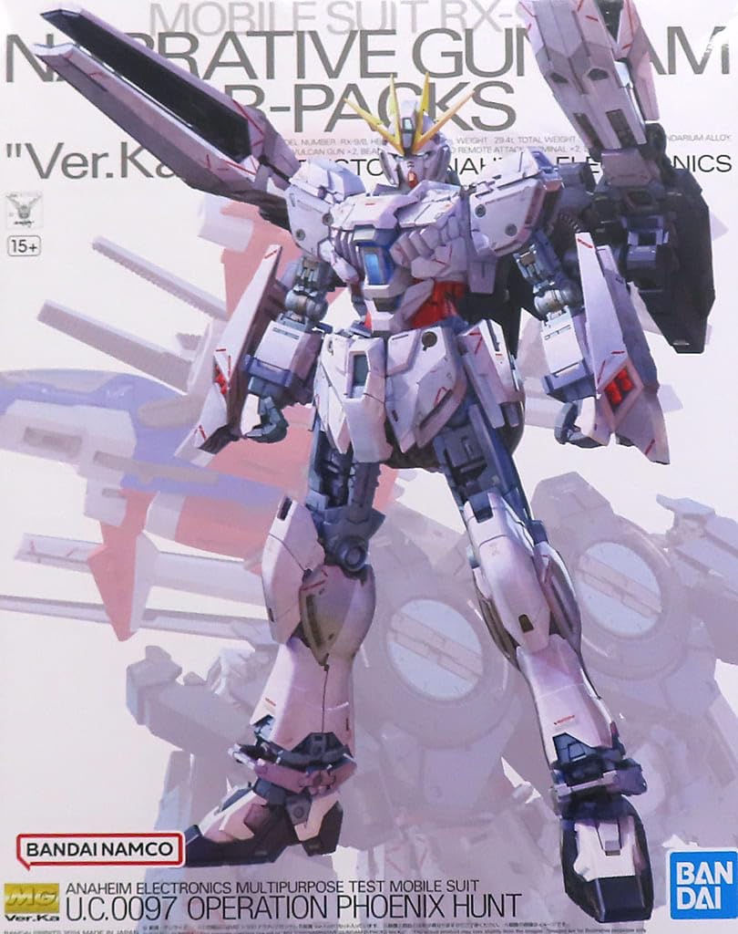 BANDAI SPIRITS MG Narrative Gundam Ka Scale Plastic Model B-Packs Ver. 1/100 Pre-Colored