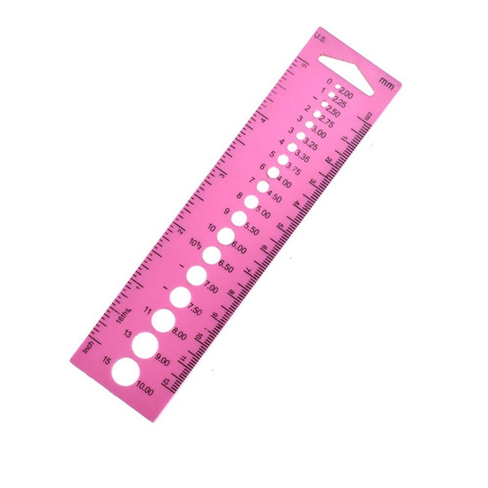 Inch 2.0mm-10.0mm Crochet Hook Craft DIY Sewing Tools Needle Gauge Measure Ruler Sewing Ruler