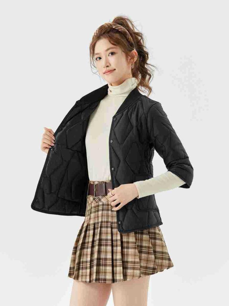 Женская легкая теплая хлопковая подкладка с рукавом семь восьмых Женская домашняя хлопковая одежда Хлопковая одежда с наполнителем Можно носить поверх топа 2509