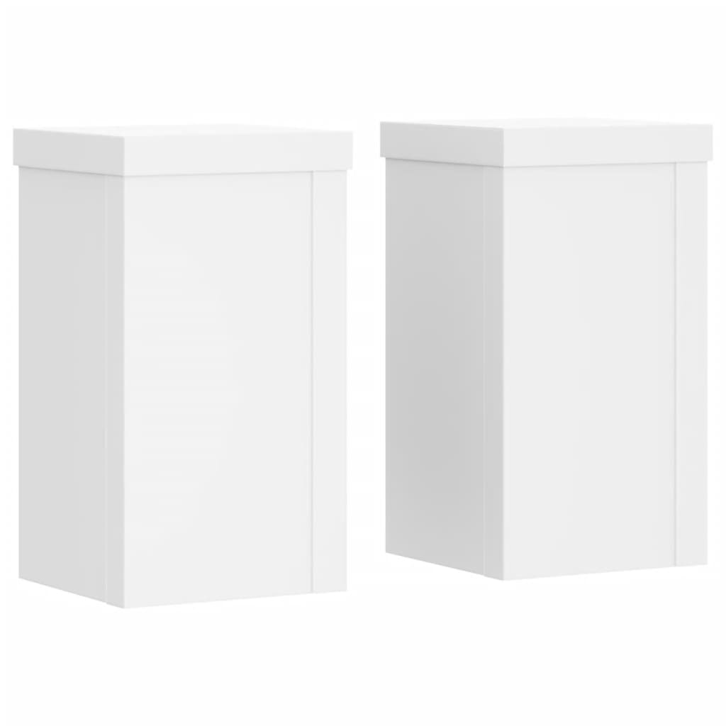 Vidaxl Podstawki Pod Doniczki, 2 Szt., Białe, 10X10X18 Cm