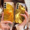Золотой красный феникс Для Samsung Galaxy S20 FE S21 S22 S23 Plus S24 Ultra 25Ultra S21+ S9+ S22Plus Золотой стеклянный чехол для телефона