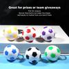 14pcs Pull On Closure Soccer Keychains PP Football Keyrings Soccer Key Chain  Bag Decoration