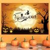 150. Halloween Decoration Horror Backdrop Banner Party Outdoor Background Skeleton Pumpkin Curtain Home Decor Photography Props Y240801