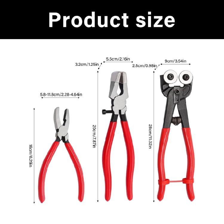 Premium 16pc Manual Glass Mosaicss Cutting Tool Ergonomic Handle Professional Grade Glass Cutter Crafting Equipment