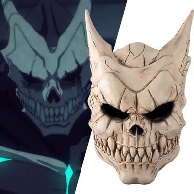 Япония Кайдзю № 8 Кафка Хибино Маска Демон Череп Взрослый Латексный Шлем Косплей Костюм Хэллоуин Карнавальная Вечеринка Реквизит