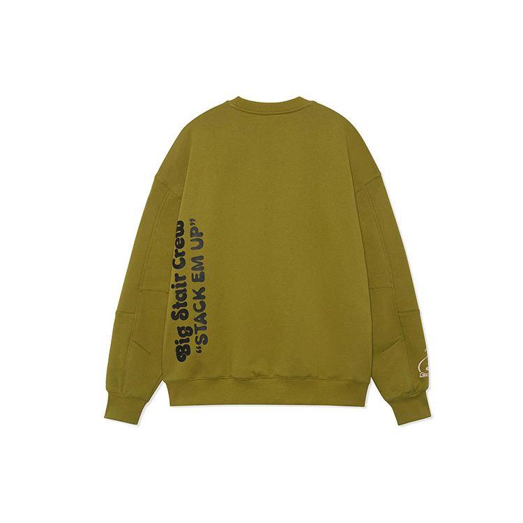 Li Ning X Steven Harrington Collaboration Series Веселый мультяшный принт Теплый флисовый свободный пуловер Зимняя толстовка Унисекс толстовка AWDRF81-2