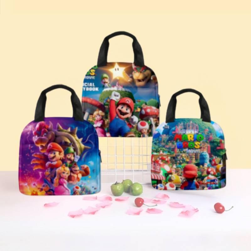 Mario Brothers Lunch Bag For Elementary School Students, Insulated And Waterproof, American Style
