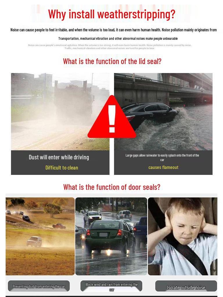 MG ZSE Seal Strip: Full Car Soundproofing, Dustproof, Noise-Reducing Door Gap Rubber