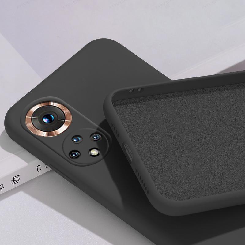 Мягкий жидкий силиконовый чехол для телефона HUAWEI HONOR 50/50 Lite 50Lite/50 Pro с ощущением детской кожи