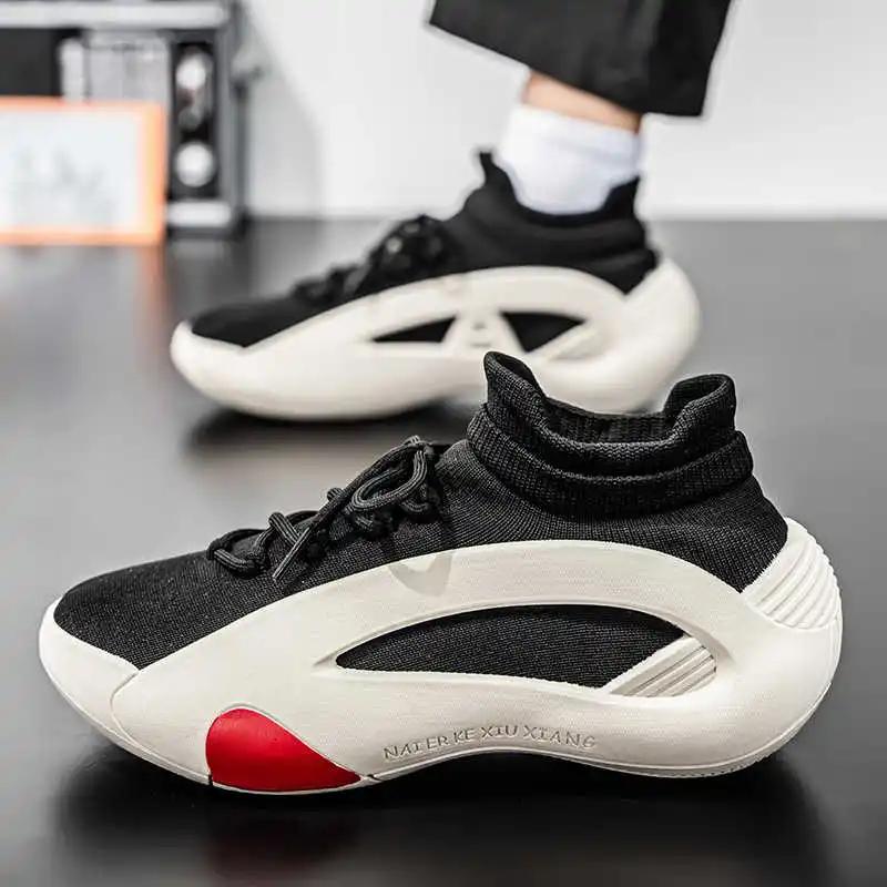 Круглый носок Толстый каблук Молодежные мужские кроссовки Размер 36 Балетки Теннисные Резерв Серые Туфли Спортивные Сникеры Ссылка Vip Баскетки