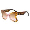 Ladies Retro Butterfly Elegant Sunglasses Large-frame Glasses