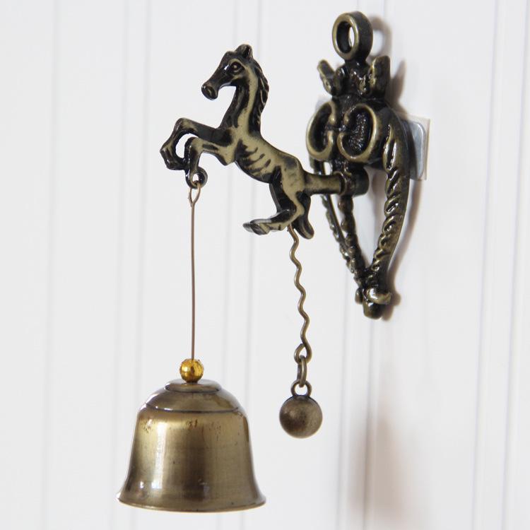 Vintage Style Animal Doorbells Metal Iron Bells Wind Bells Ornamental Walls Horses Elephant Owls AVE