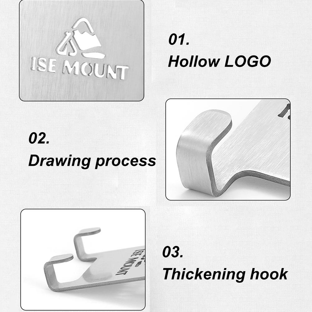 Gas Canister Tank Holder, Buckle, Stainless Steel Camping Table Bracket Hook, Accessories For Backpacking Travel
