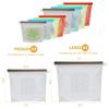 4 шт. силиконовый мешок многоразовый силиконовый пищевой мешок Zero Waste Ziplock пищевой мешок холодильник свежие пакеты органайзер 1000 мл/1500 мл