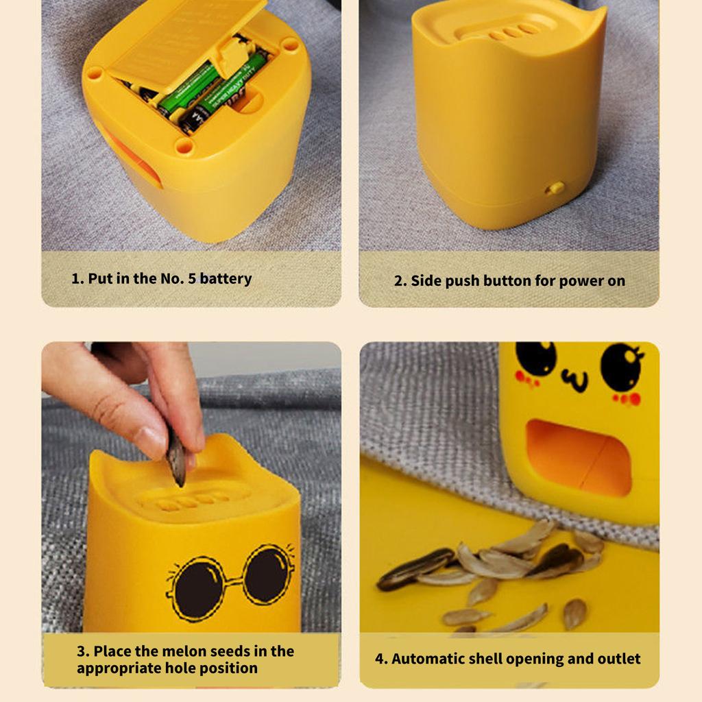 Easy Seed Cracker Machine Handy Melon Seed Peeler Effective Kitchen Gadget for Effortless Snacking at Home or Office