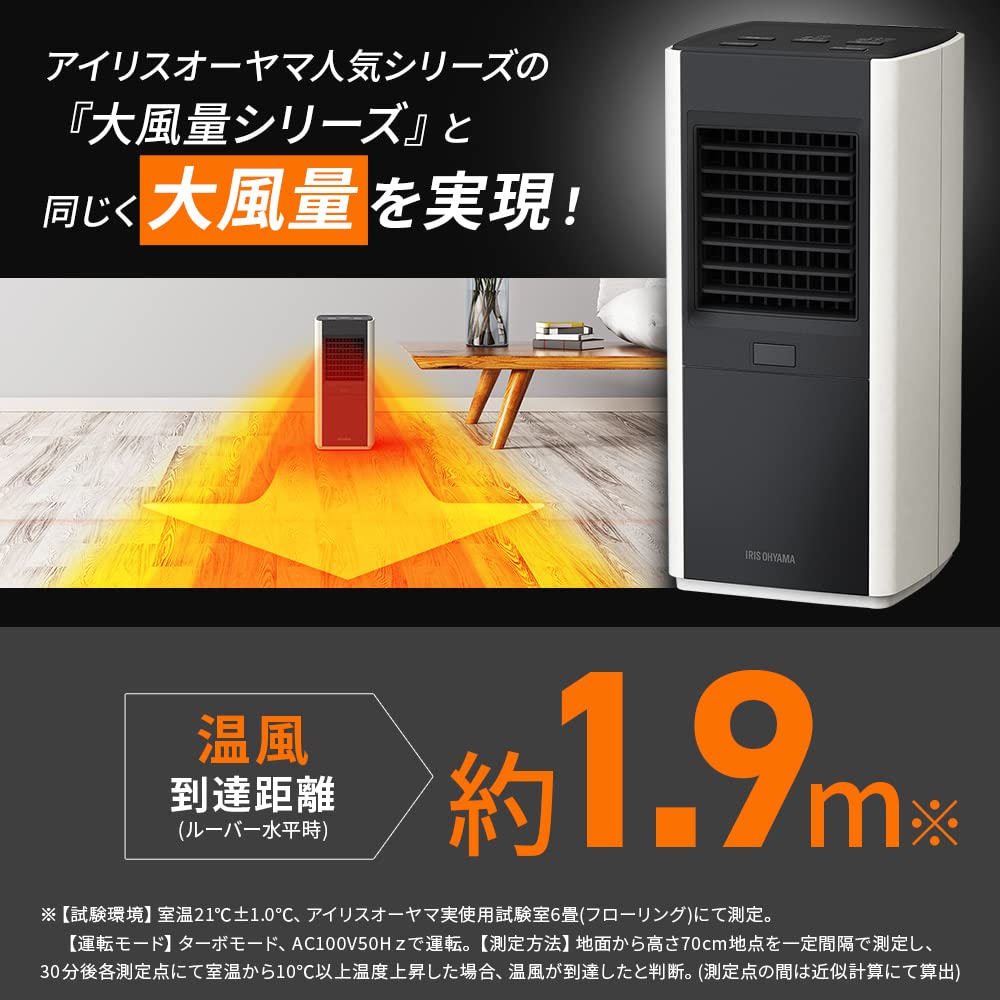 IRIS OHYAMA Нагреватель Керамический вентилятор с датчиком движения Энергосберегающий Энергосберегающий Большой объем воздуха Осциллирующий тип 3 уровня регулировки температуры