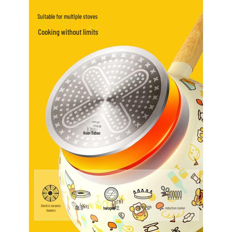 COOKER KING Little Yellow Duck 28cm Non-Stick Induction Wok
