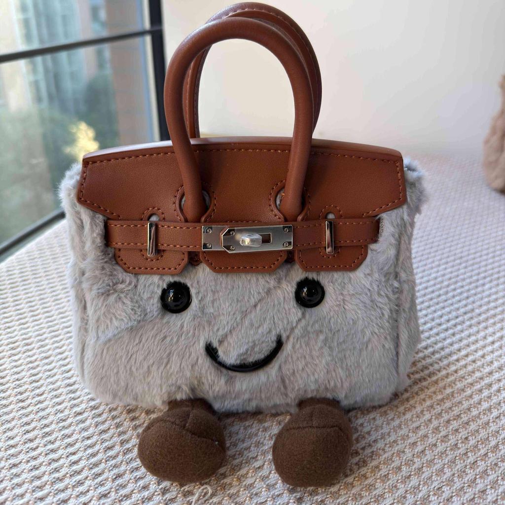 Jllycat Cute Fluffy Platinum Doll Crossbody Elf Handbag