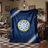Флисовое одеяло в тематике Leeds United Уютное Мягкое Плюшевое Одеяло Для Спальни Дивана Путешествий