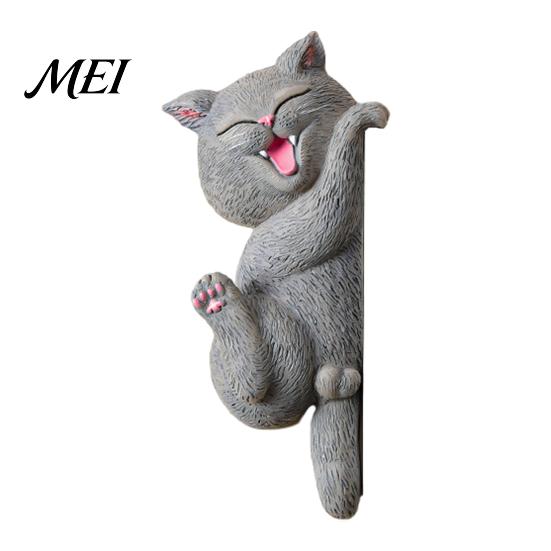 Cat Light Switch Cover 3D Sticker, Decorative Resin Wall Plate Cover, Cute Animal Decor Stickers, Peel And Stick decorations for Home Bedroom