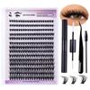 Wispy DIY Lash Extension Kit Natural Look Individual Lashes Kit False Eyelashes  for Beginners