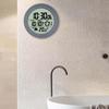 14.6cm Digital Bathroom Wall Clock with Suction Cup Kitchen Calendar Month Date Day