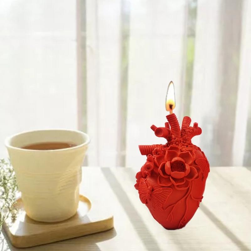 Силиконовая форма «Злое сердце», форма для ароматерапии, декоративная форма для рукоделия, человеческие органы, гипсовая цементная форма для домашнего декора