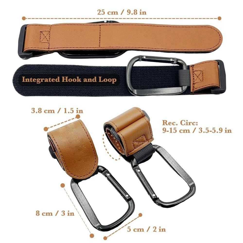 Universal Stroller Hooks Brown Carabiner Clips Ideal Stroller Accessories for Parents and Travelers