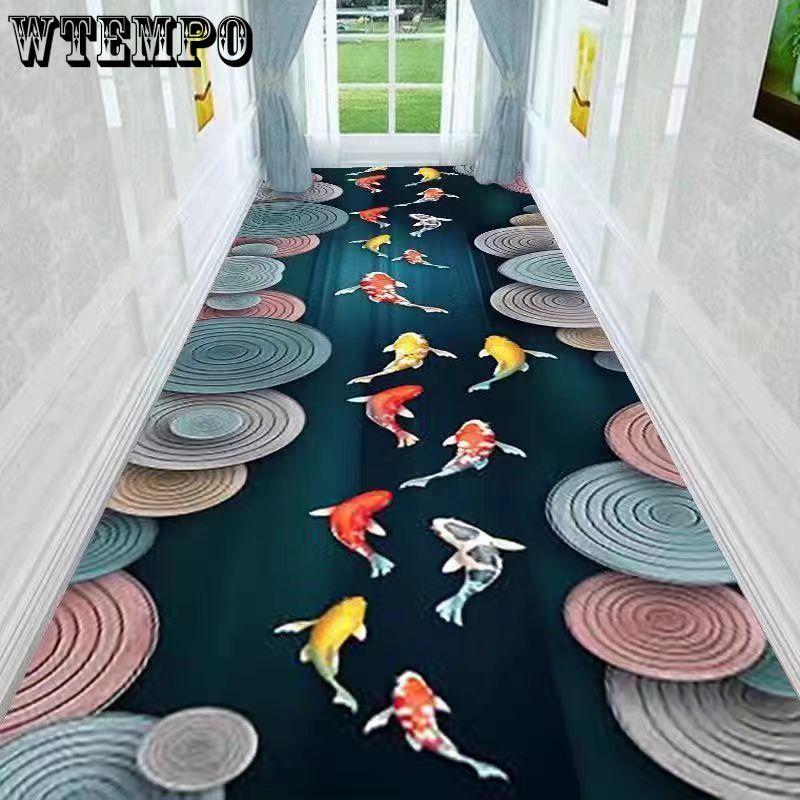 3D Corridor Long Carpet Living Room Decoration Home Aisle Non-Slip Floor Mats Modern Decor Rug