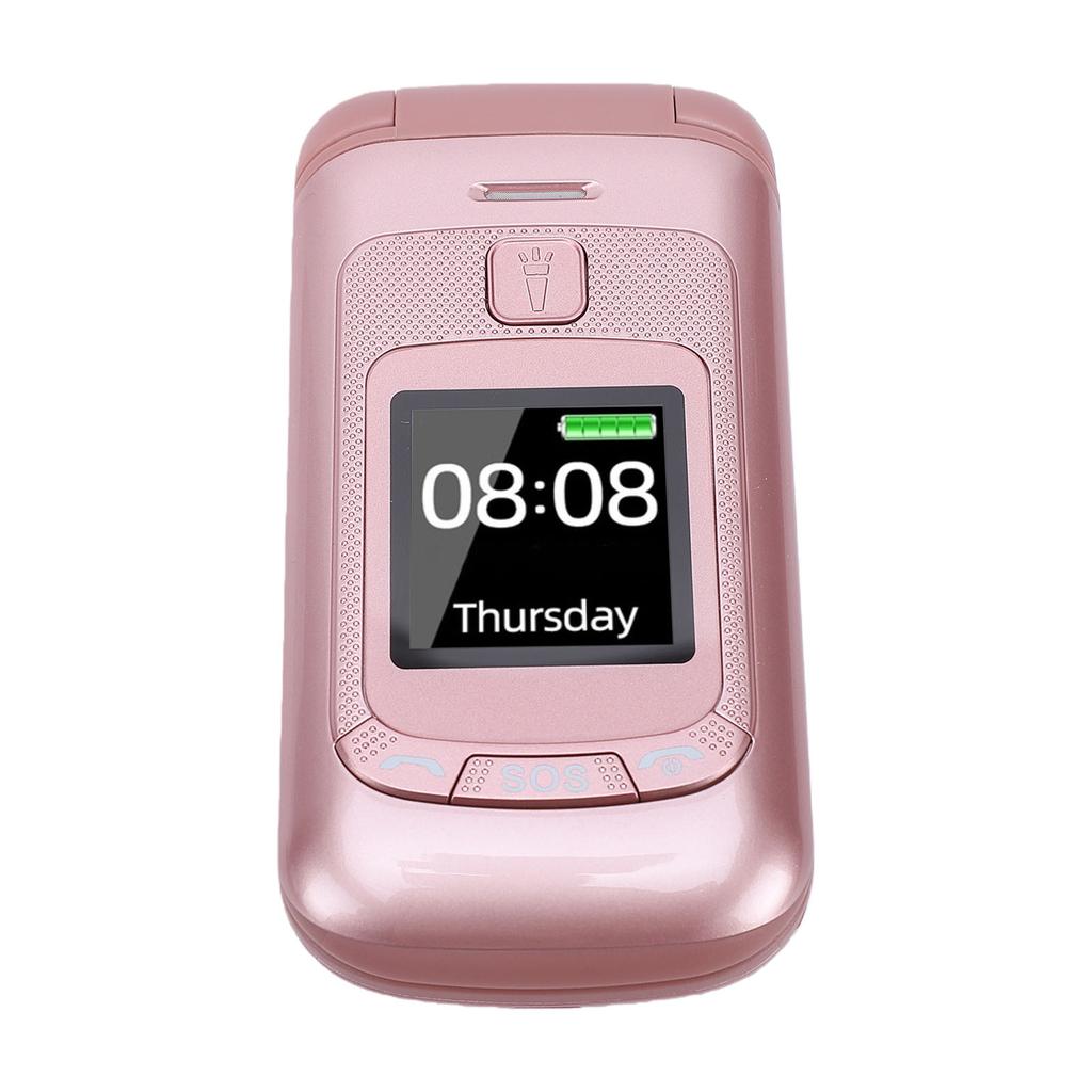 Раскладушка Разблокированный GSM 2G Мобильный Телефон с двумя SIM-слотами 2,4-дюймовый + 1,4-дюймовый Цветной Экран Большие Кнопки Громкий Динамик США
