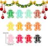 12pcs Gingerbread Christmas Ornaments for Christmas Tree Decorations Xmas Hanging Rustic Tree Decor Holiday Party Gifts